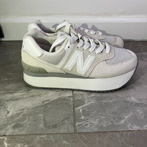 New balance 574+ platform sneakers reflection/rain cloud, used, size 9